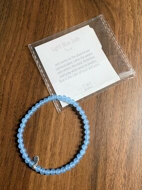 Tiny Rituals Light Blue Jade Beaded Bracelet - Medium
